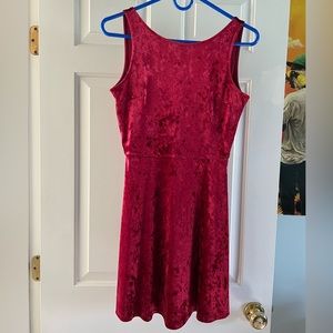 Super cute red velvet dress from H&M